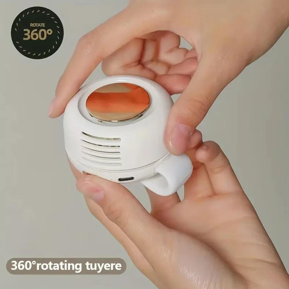 Whirlwind Leafless Fan with Portable Button Design USB Charging Silent Portable Mini Fan for Home and Outdoor Travel