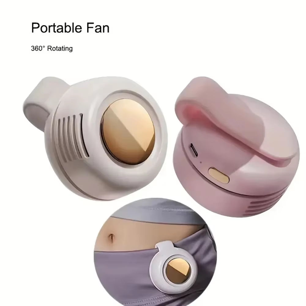 Whirlwind Leafless Fan with Portable Button Design USB Charging Silent Portable Mini Fan for Home and Outdoor Travel