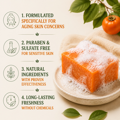 Deodorizing persimmon soap