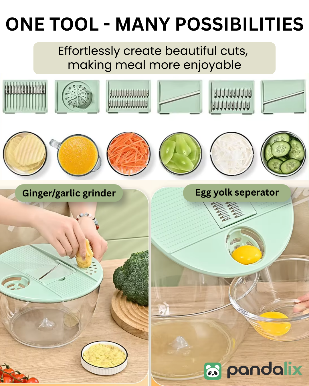 QuickPrep™ 9 in 1 Salad Maker and Spinner