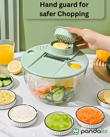 QuickPrep™ 9 in 1 Salad Maker and Spinner