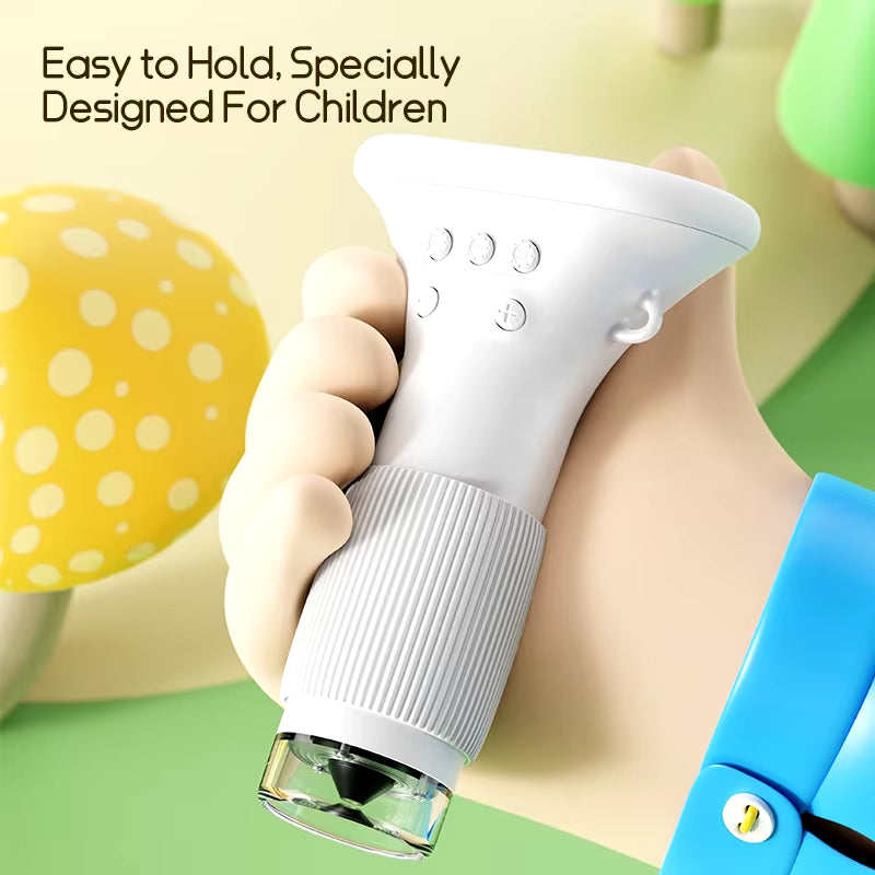 Microscope for Kids Children Microscope with 2 Inch Screen 1000X Zoom Mini Handheld Microscope Camera Christmas Birthday Gifts