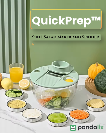 QuickPrep™ 9 in 1 Salad Maker and Spinner