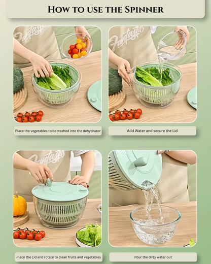 QuickPrep™ 9 in 1 Salad Maker and Spinner